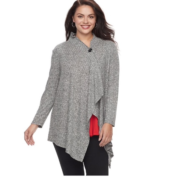 LAST ONE! w/TAG Light FLYAWAY Open CARDIGAN- White - Picture 3 of 8